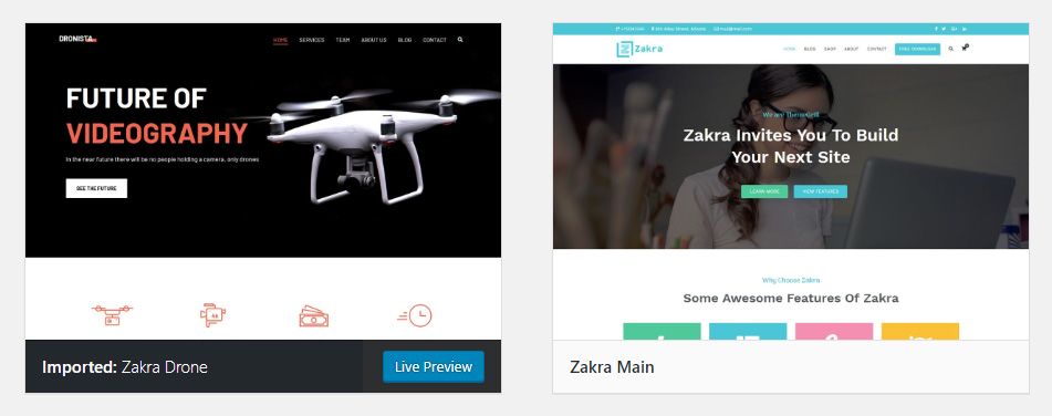 Zakra Page Builder Theme风格演示