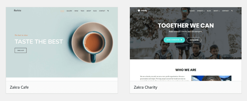 Zakra Page Builder Theme风格演示